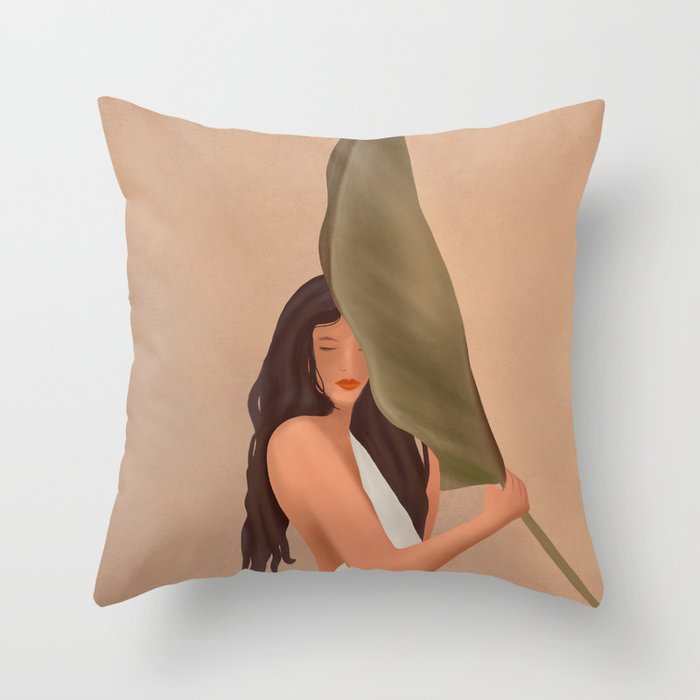 Shade of a Leaf Throw Pillow Gallery Image 1