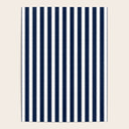 Nautical Navy Blue and White Rough Stripes Vertical Pattern Poster Gallery Image 4