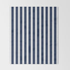 Nautical Navy Blue and White Rough Stripes Vertical Pattern Throw Blanket Gallery Image 2