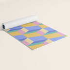 Cuboid Geometric Abstract Shapes Pattern XXIV Yoga Mat Gallery Image 2