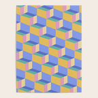 Cuboid Geometric Abstract Shapes Pattern XXIV Poster Gallery Image 4