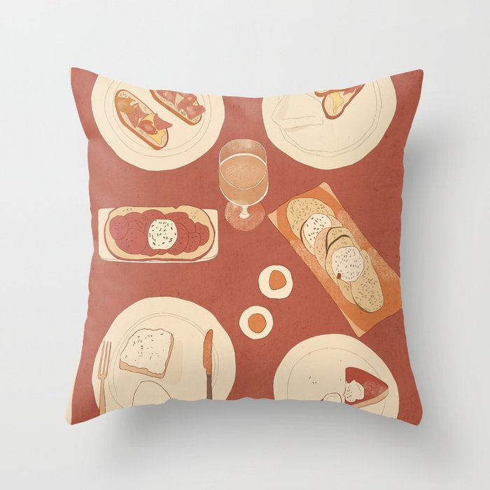 Breakfast 2 Throw Pillow Gallery Image 6