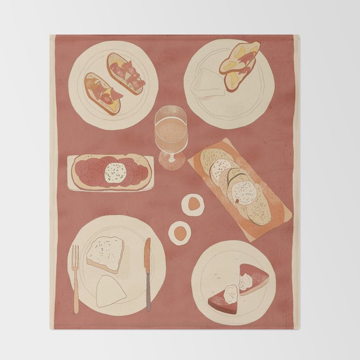 Breakfast 2 Throw Blanket Gallery Image 2