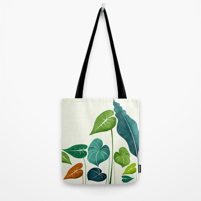 Colorful Tropical Greenery Tote Bag Gallery Image 2