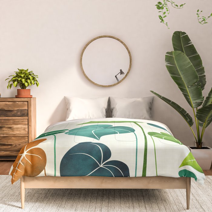 Colorful Tropical Greenery Comforter Gallery Image 3