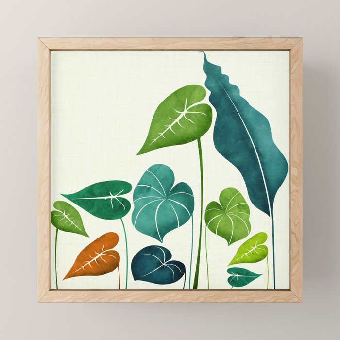 Colorful Tropical Greenery Mini Art Print Gallery Image 1