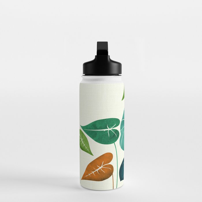 Colorful Tropical Greenery Water Bottle Gallery Image 3