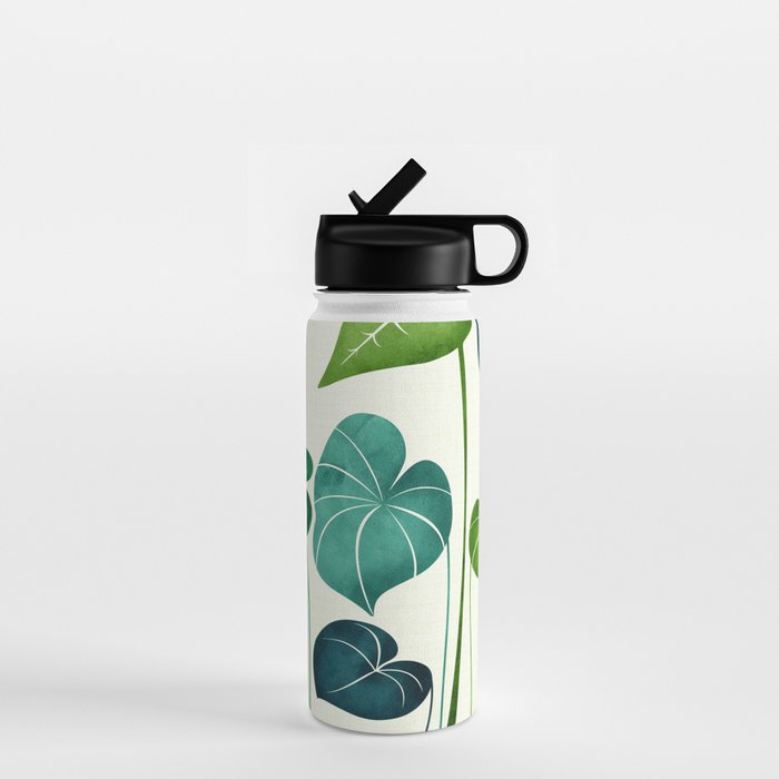Colorful Tropical Greenery Water Bottle Gallery Image 1