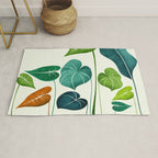 Colorful Tropical Greenery Rug Gallery Image 1