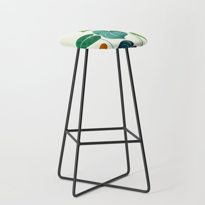 Colorful Tropical Greenery Stool Gallery Image 1