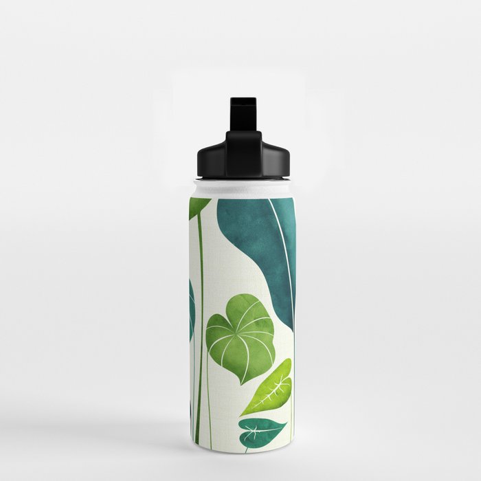 Colorful Tropical Greenery Water Bottle Gallery Image 2