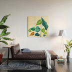 Colorful Tropical Greenery Wood Wall Art Gallery Image 2