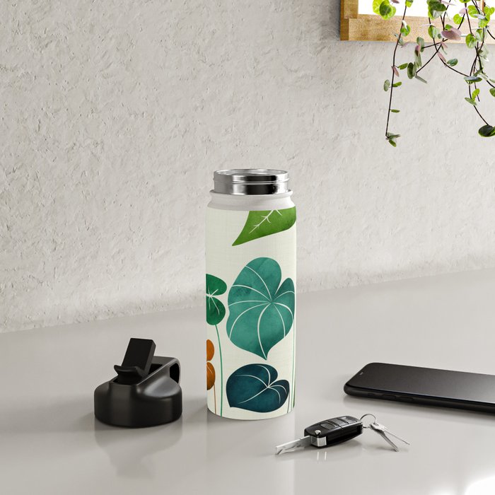Colorful Tropical Greenery Water Bottle Gallery Image 4