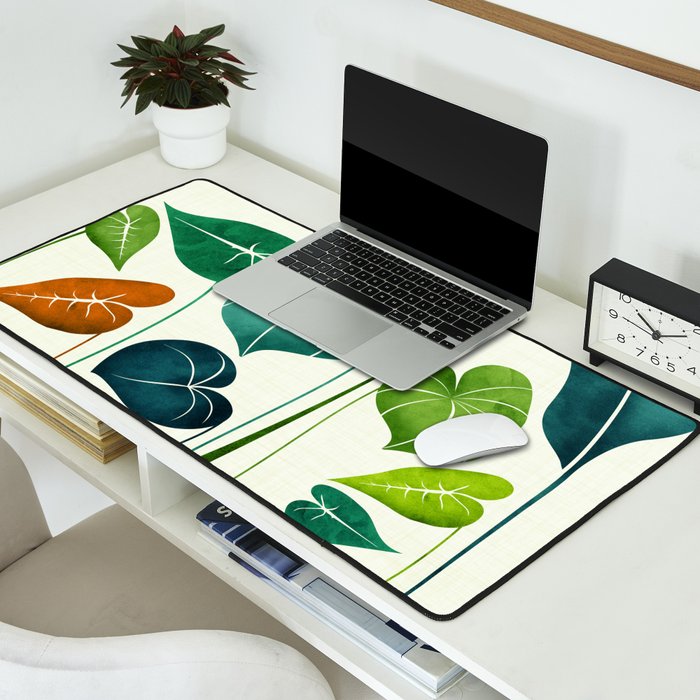 Colorful Tropical Greenery Desk Mat Gallery Image 2