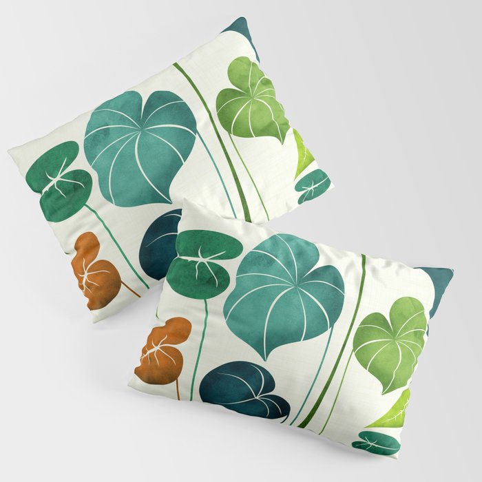 Colorful Tropical Greenery Pillow Sham Gallery Image 3