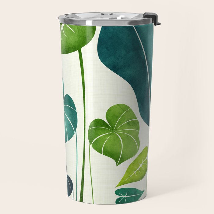 Colorful Tropical Greenery Travel Mug Gallery Image 2