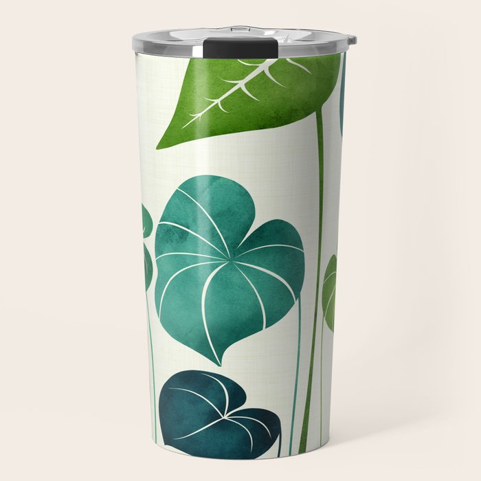 Colorful Tropical Greenery Travel Mug Gallery Image 1