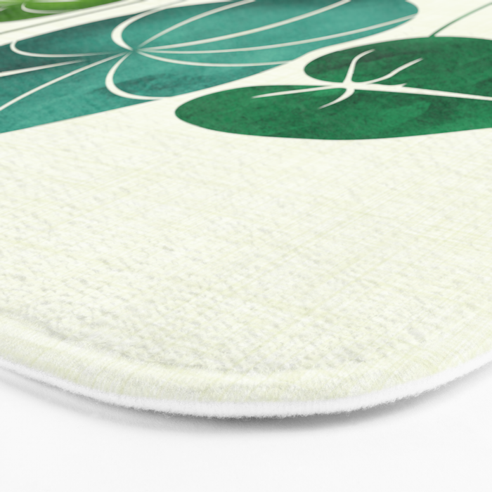 Colorful Tropical Greenery Bath Mat Gallery Image 3