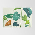 Colorful Tropical Greenery Rug Gallery Image 2