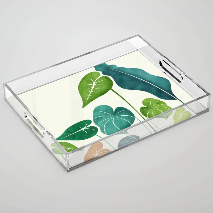 Colorful Tropical Greenery Acrylic Tray Gallery Image 1