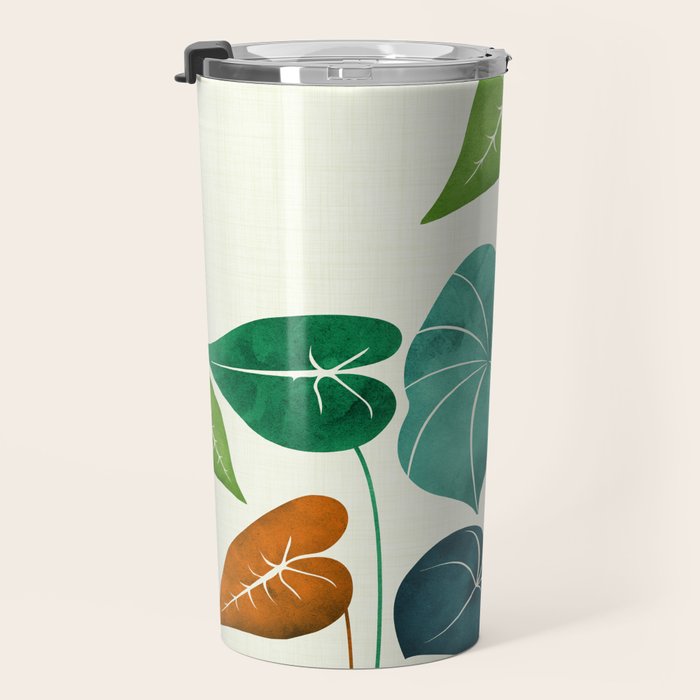 Colorful Tropical Greenery Travel Mug Gallery Image 3