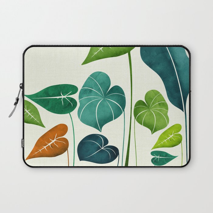 Colorful Tropical Greenery Laptop Sleeve Gallery Image 1