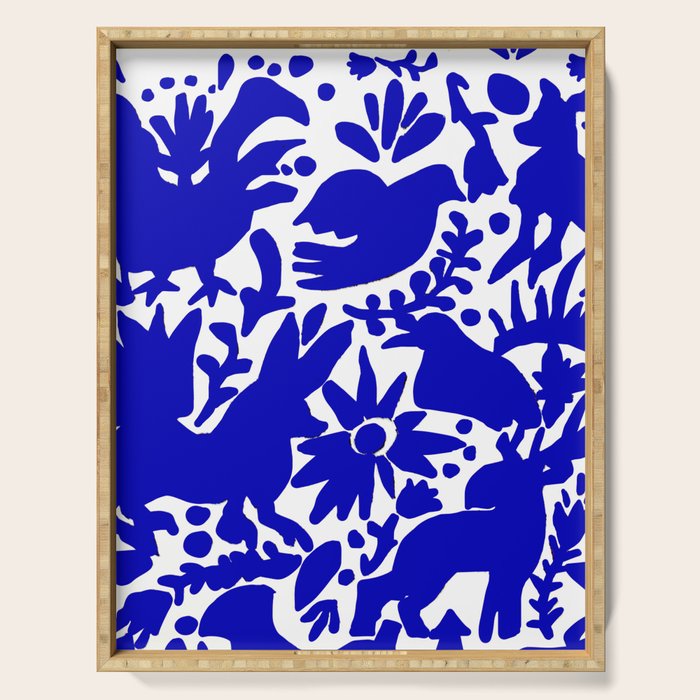Blue Otomi  Serving Tray Gallery Image 1