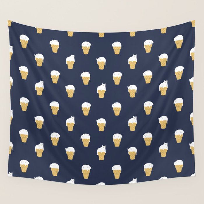 Meowlting Pattern Wall Tapestry Gallery Image 1