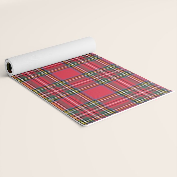 Red & Green Tartan Pattern Yoga Mat Gallery Image 2
