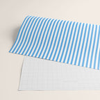 Very Narrow Blue and White Vertical Stripes Wrapping Paper Gallery Image 2