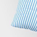 Very Narrow Blue and White Vertical Stripes Pillow Sham Gallery Image 4