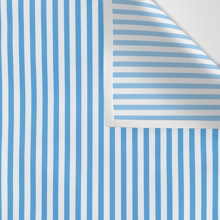 Very Narrow Blue and White Vertical Stripes Wall Tapestry Gallery Image 3