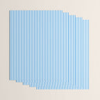 Very Narrow Blue and White Vertical Stripes Wrapping Paper Gallery Image 3