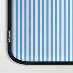 Very Narrow Blue and White Vertical Stripes Laptop Sleeve Gallery Image 3