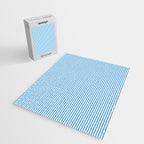 Very Narrow Blue and White Vertical Stripes Jigsaw Puzzle Gallery Image 2