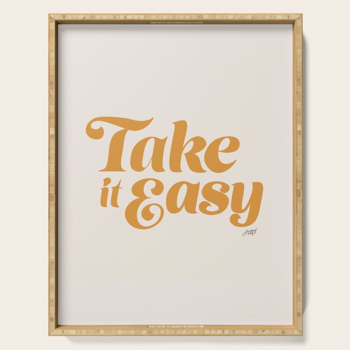 Take it Easy (Yellow Palette) Serving Tray Gallery Image 1