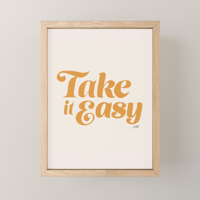 Take it Easy (Yellow Palette) Mini Art Print Gallery Image 1