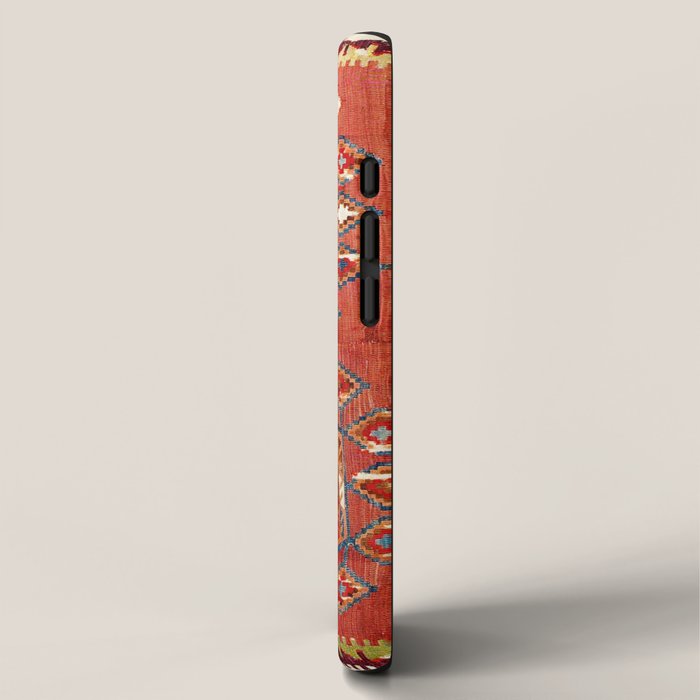 Hotamis  Antique Turkish Karapinar  Kilim Print iPhone Case Gallery Image 2