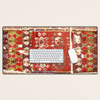 Hotamis  Antique Turkish Karapinar  Kilim Print Desk Mat Gallery Image 1