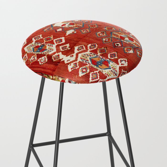 Hotamis  Antique Turkish Karapinar  Kilim Print Stool Gallery Image 2