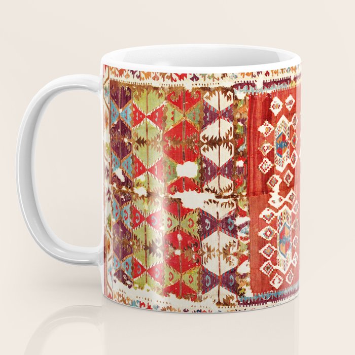 Hotamis  Antique Turkish Karapinar  Kilim Print Coffee Mug Gallery Image 3
