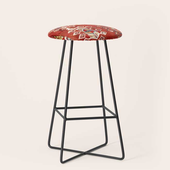 Hotamis  Antique Turkish Karapinar  Kilim Print Stool Gallery Image 1