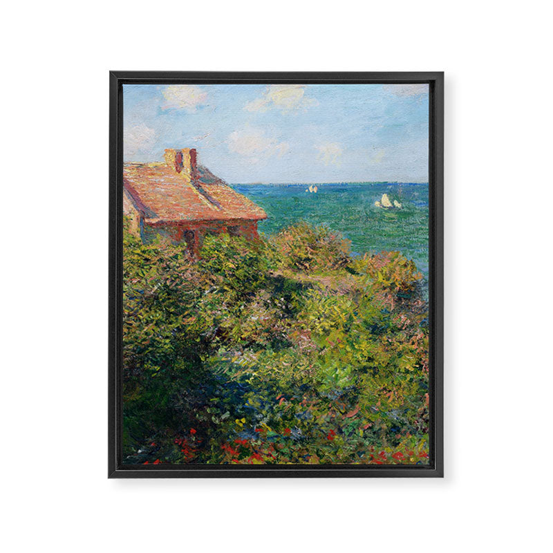 Fisherman's Cottage on the Cliffs at Varengeville Claude Monet Framed Canvas Print Gallery Image 6