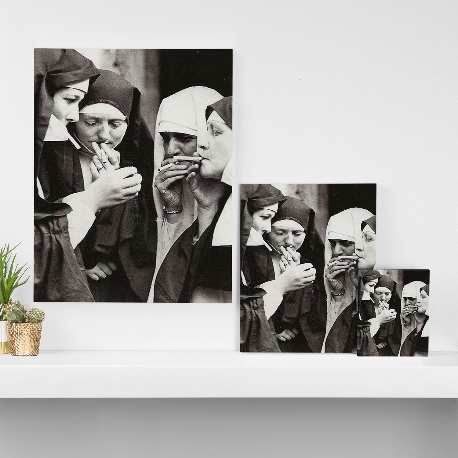 Nuns Smoking Canvas Print Gallery Image 3
