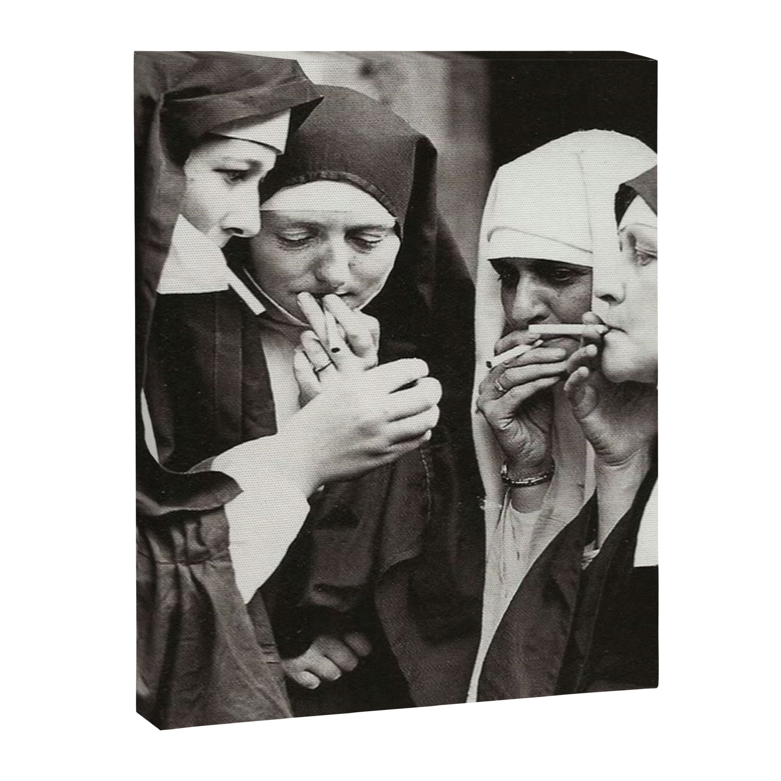 Nuns Smoking Canvas Print Gallery Image 3
