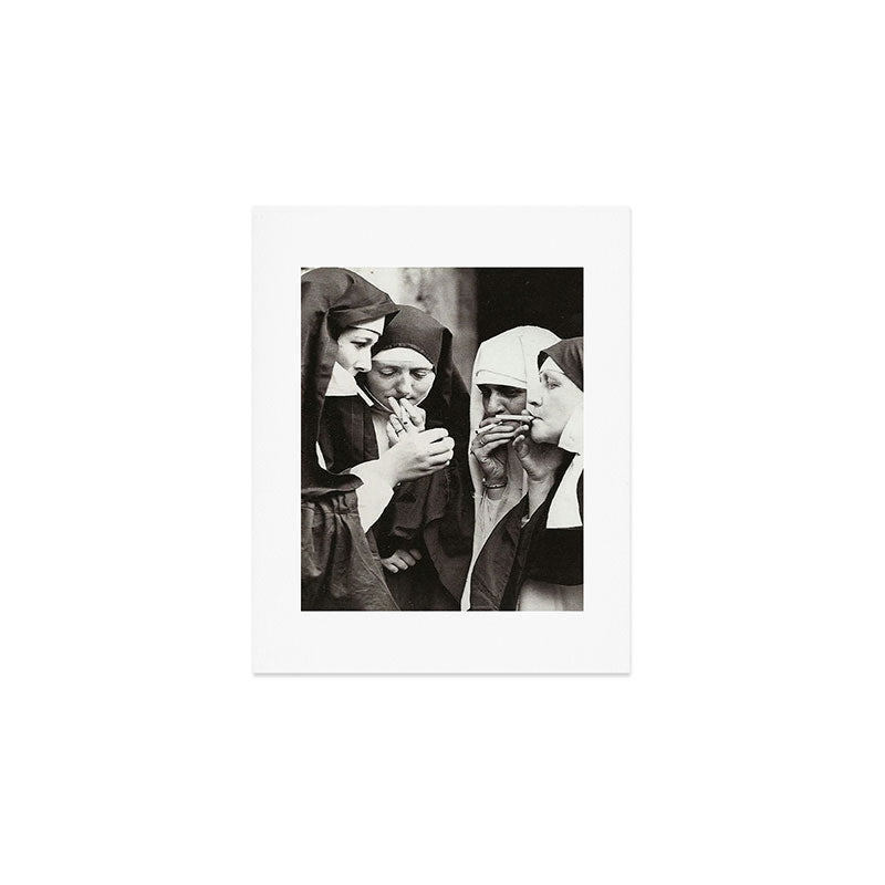 Nuns Smoking Art Print