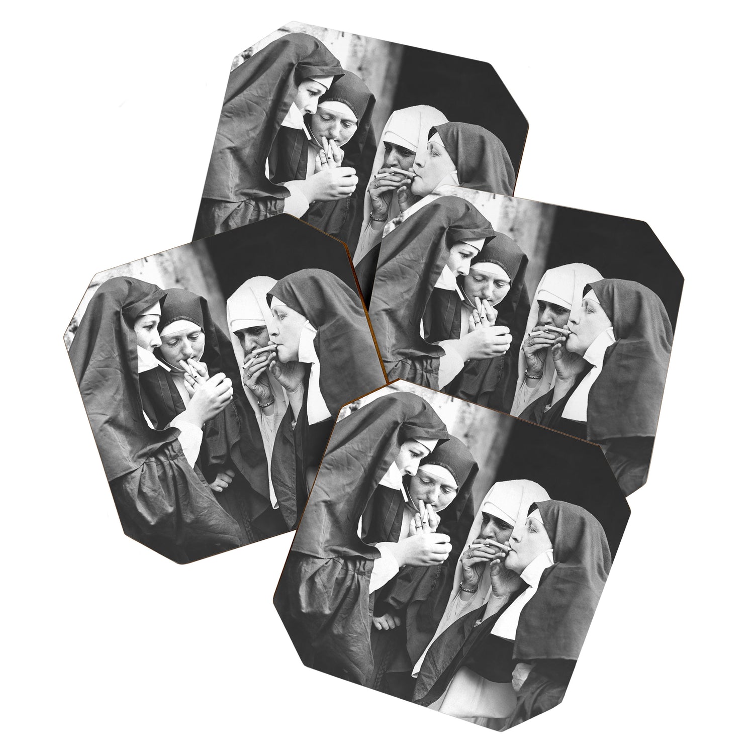 Nuns Smoking High Resolution Version Coaster Gallery Image 1