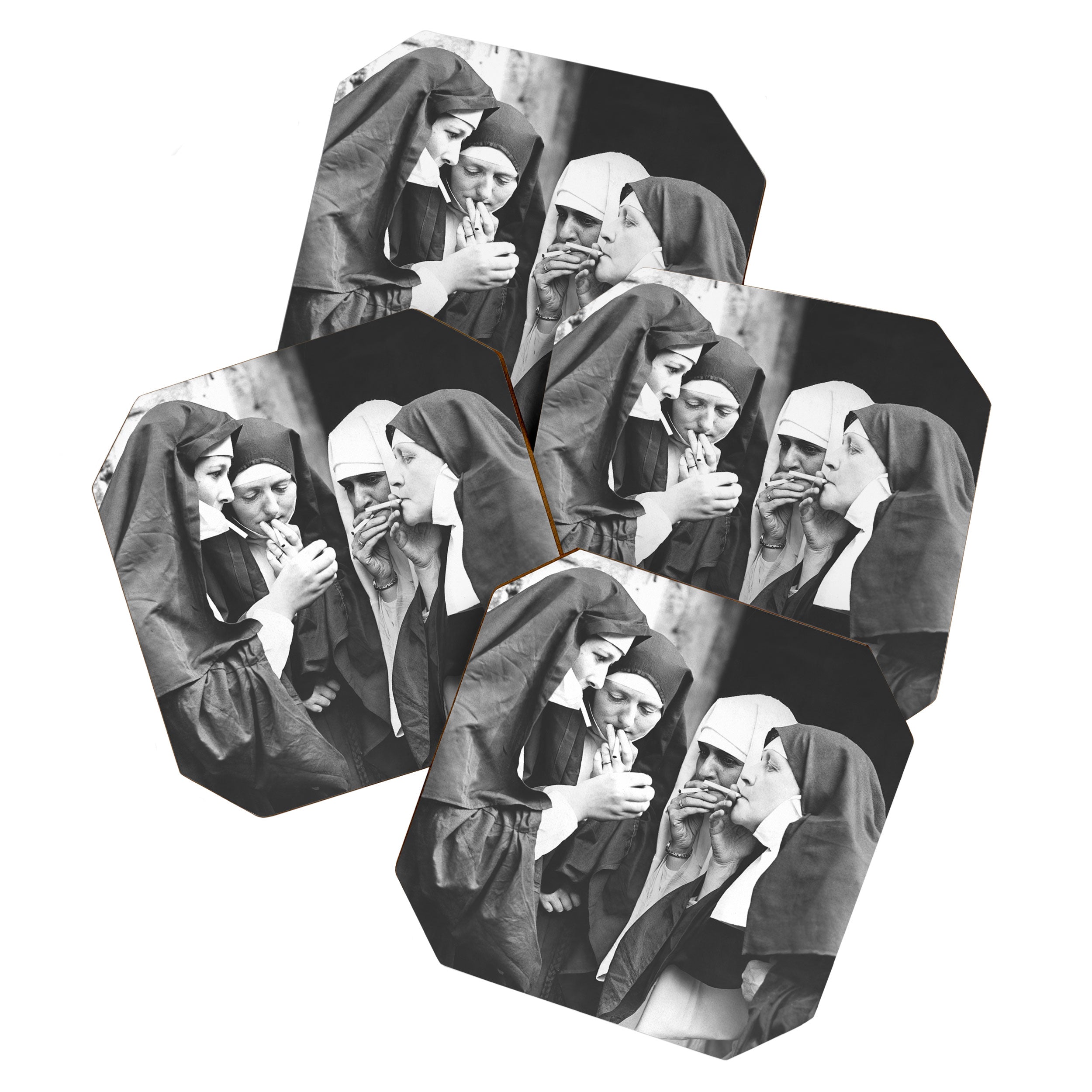 Nuns Smoking High Resolution Version Coaster Gallery Image 1