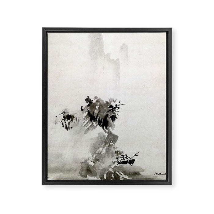 Sesshu Toyo Haboku - Sansui Landscape Framed Canvas Print Gallery Image 1