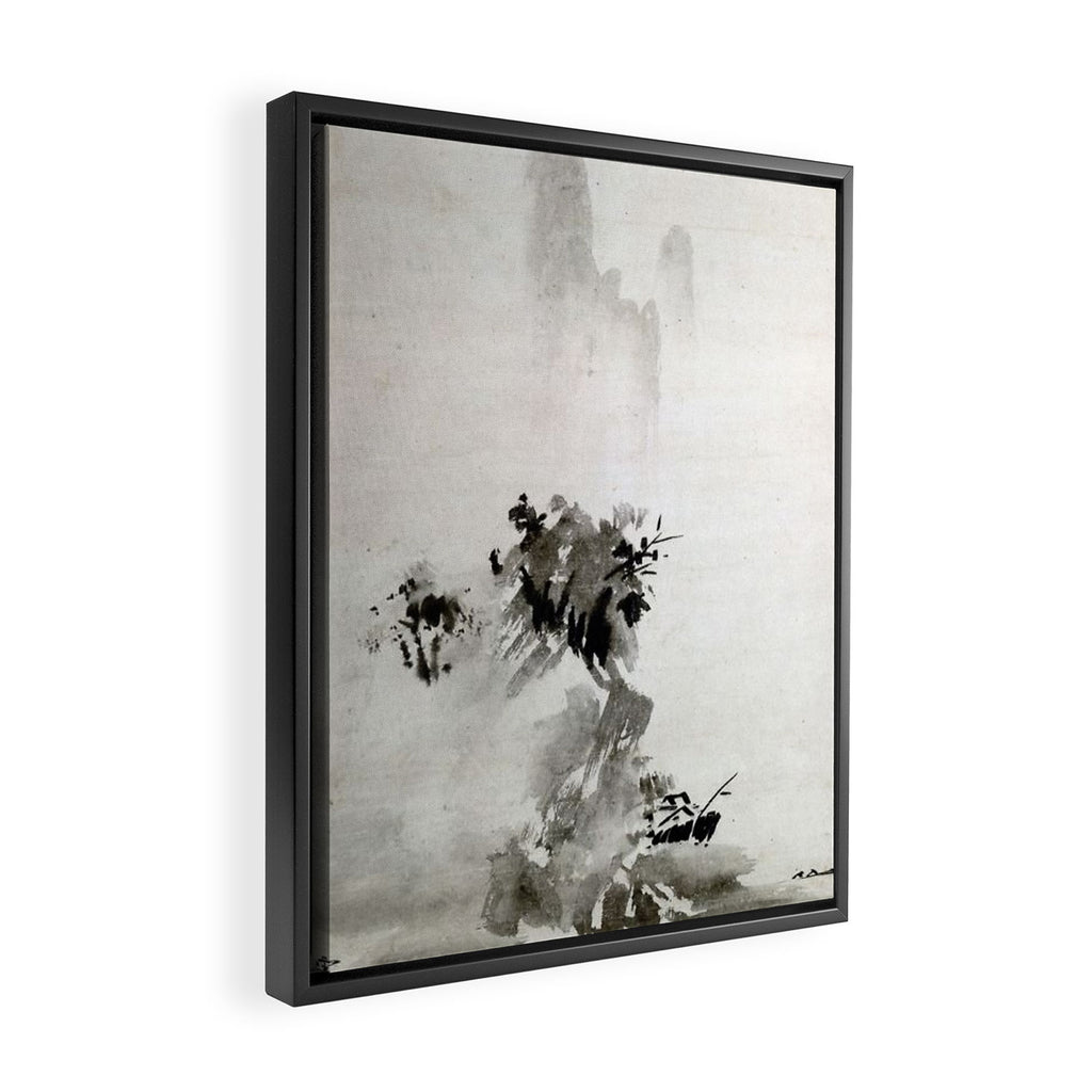 Sesshu Toyo Haboku - Sansui Landscape Framed Canvas Print Gallery Image 2
